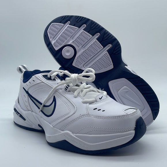Nike Air Monarch IV White Blue (416355-102) Wide Width 4E - Picture 1 of 4